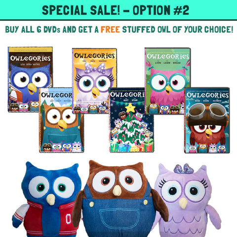 Buy ALL SIX DVDs and Get a Stuffed Animal for FREE!