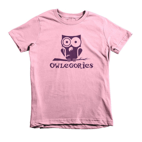 Owlegories Logo - Short sleeve kids t-shirt - Girls [MORE COLORS AVAILABLE]